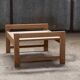 Table de plateau en chêne, années 1960, Van Den Berghe Pauvers, Belgique