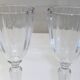 Old wine glass Daum Nancy crystal ribbed tableware