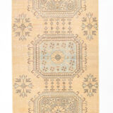 Shabby chic oushak runner rug 333x82cm