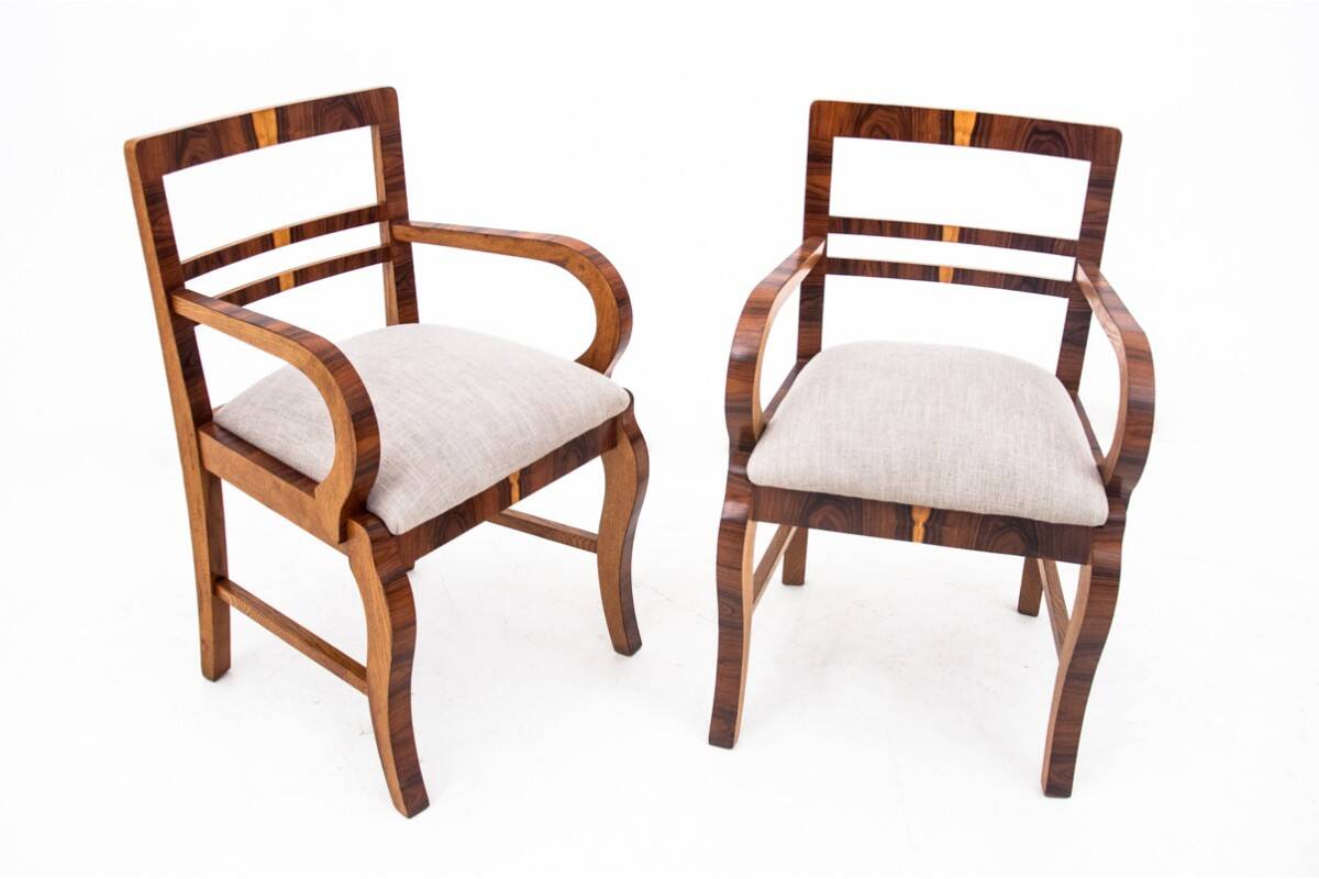 Fauteuils Art Déco, Pologne, années 1930. Après rénovation.