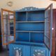 Blue painted glazed sideboard