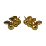 6 metal golden metal vintage apple