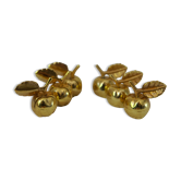 6 metal golden metal vintage apple