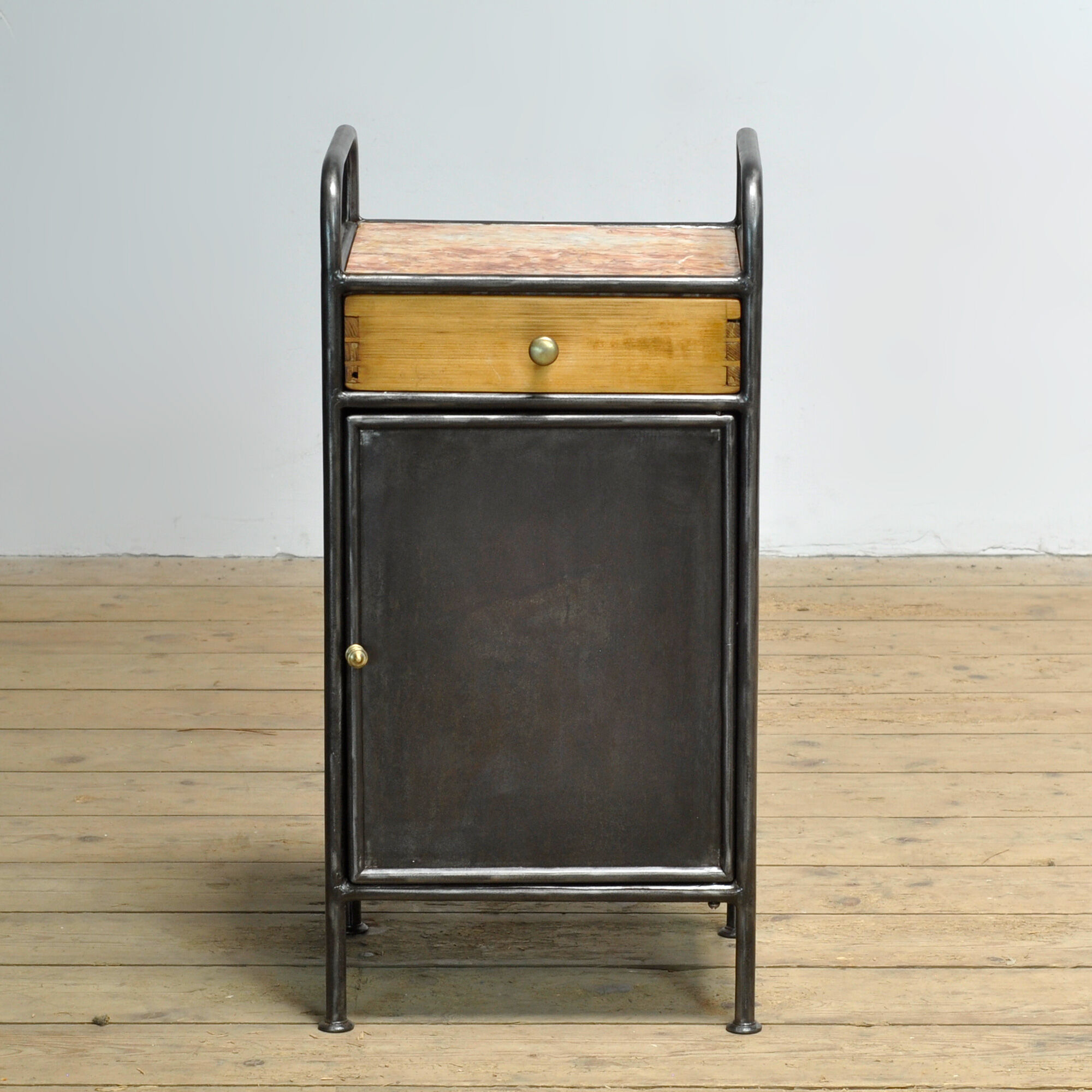 Nightstand with marble top, circa 1920