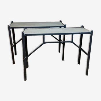 Paire de table de chevets industriel