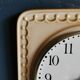 Vintage ceramic clock square silent wall clock "Quarz caramel"