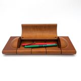 Solid teak box, edwood design, circa 1980, made in France
