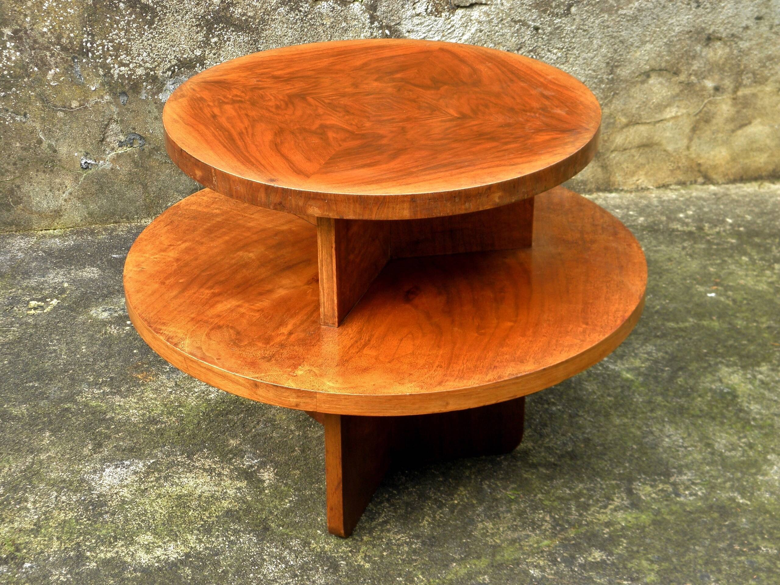 Table à thé Art Déco en noyer