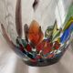 Large blown glass vase with polychrome inclusions in the Murano style.