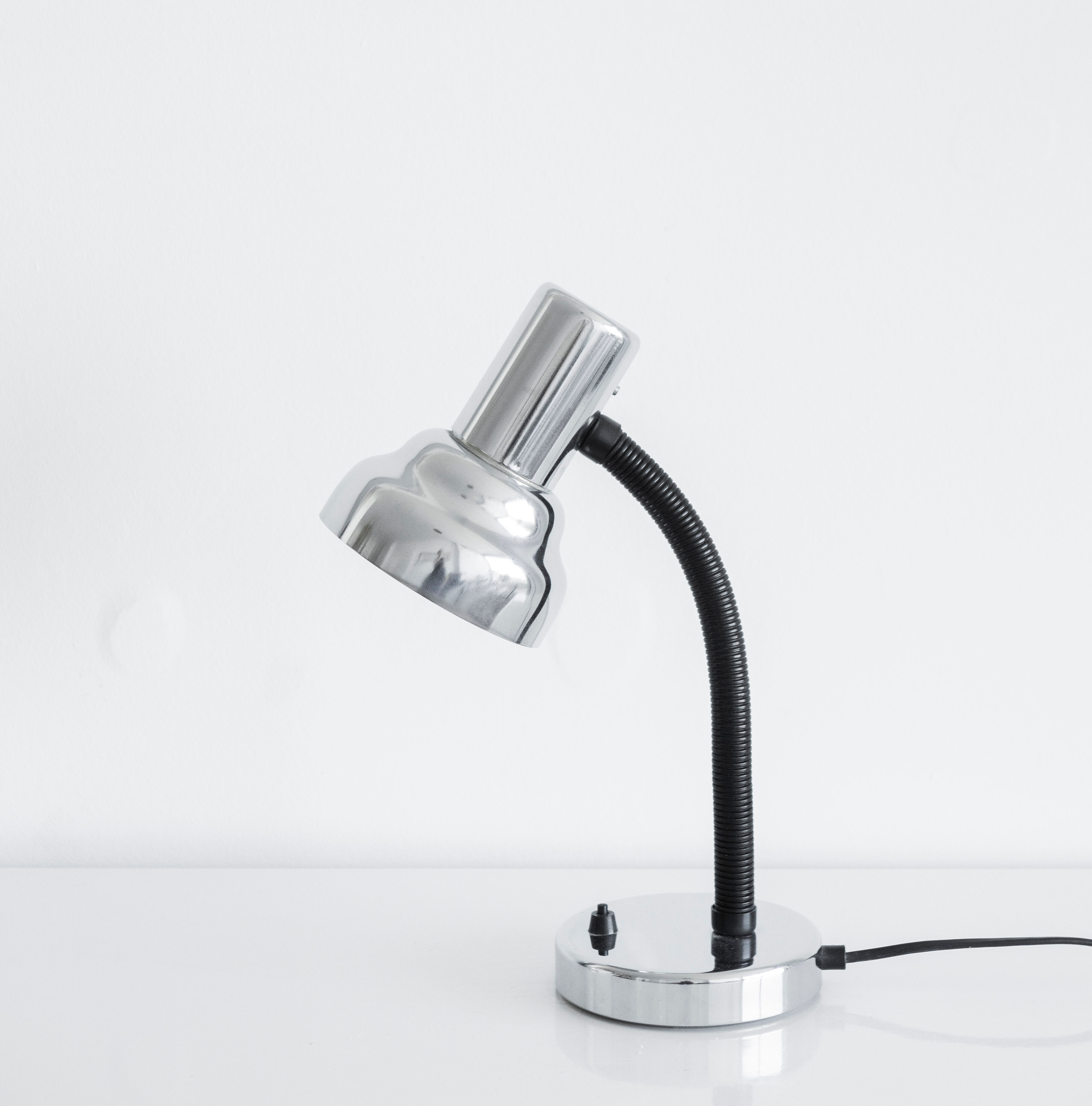 Lampe de bureau chrome vintage années 70