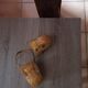 2 petit paniers en rotin et cuir