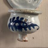 18th century Nevers earthenware holy water font