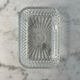 Coupelle rectangulaire en verre taillé 14,5x9,5cm