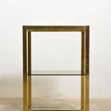Showcase vintage brass and glass smoked by Romeo Rega 1970 s