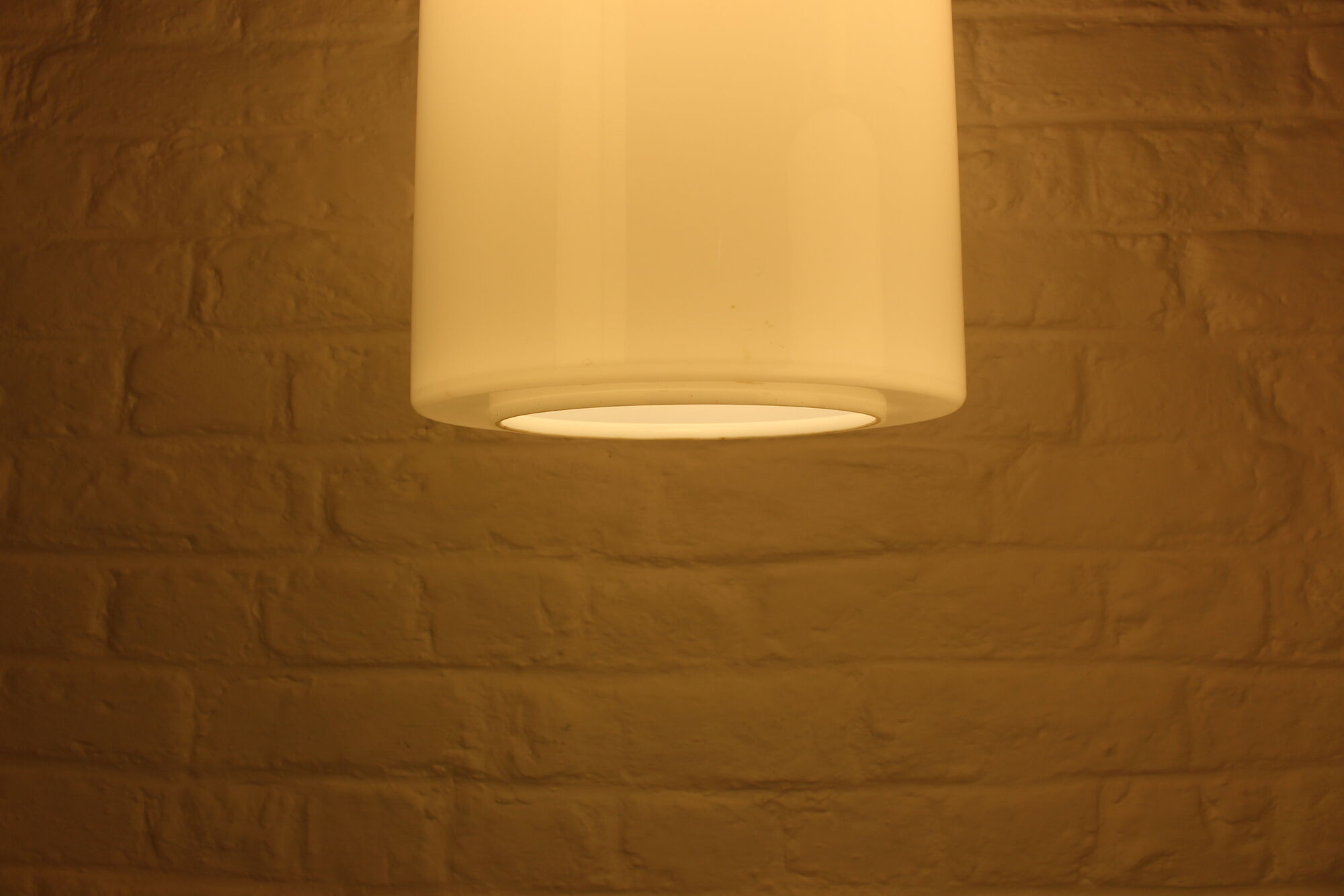 Large brass hanging Limburg glass