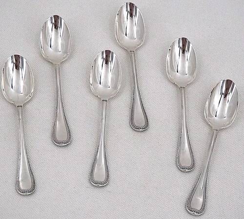Christofle Malmaison, 6 mocha spoons, coffee, 10 cm, condition close to new.