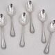 Christofle Malmaison, 6 mocha spoons, coffee, 10 cm, condition close to new.
