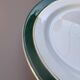 Dessert plates earthenware Digoin Sarreguemines Savoie green/gold, set of 9