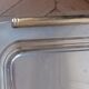Silver metal and brass tray