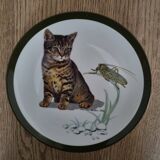 Porcelain cat decorative plates