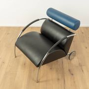 Fauteuil en chrome et cuir Zyklus par Peter Maly pour COR, 1984