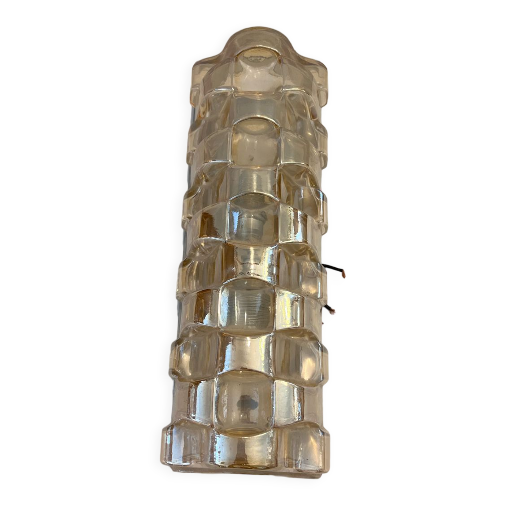 Wall lamp in amber glass 1970