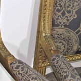 4 armchairs and a gilded wooden sofa Louis XVI style