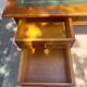 Green leather top desk