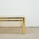 vintage brass coffee table smoked glass