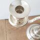 3-arm silver-plated metal candlesticks, candlesticks