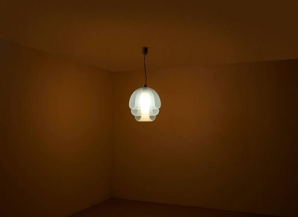 Lampe à suspension Carlo Nason LS134 pour Mazzega Italie années 1960