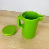 Green ceramic teapot 50s vintage