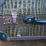 Valise vintage crocodile