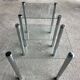 2 vintage 1980 rectangular sofa ends 2 translucent trays round tube