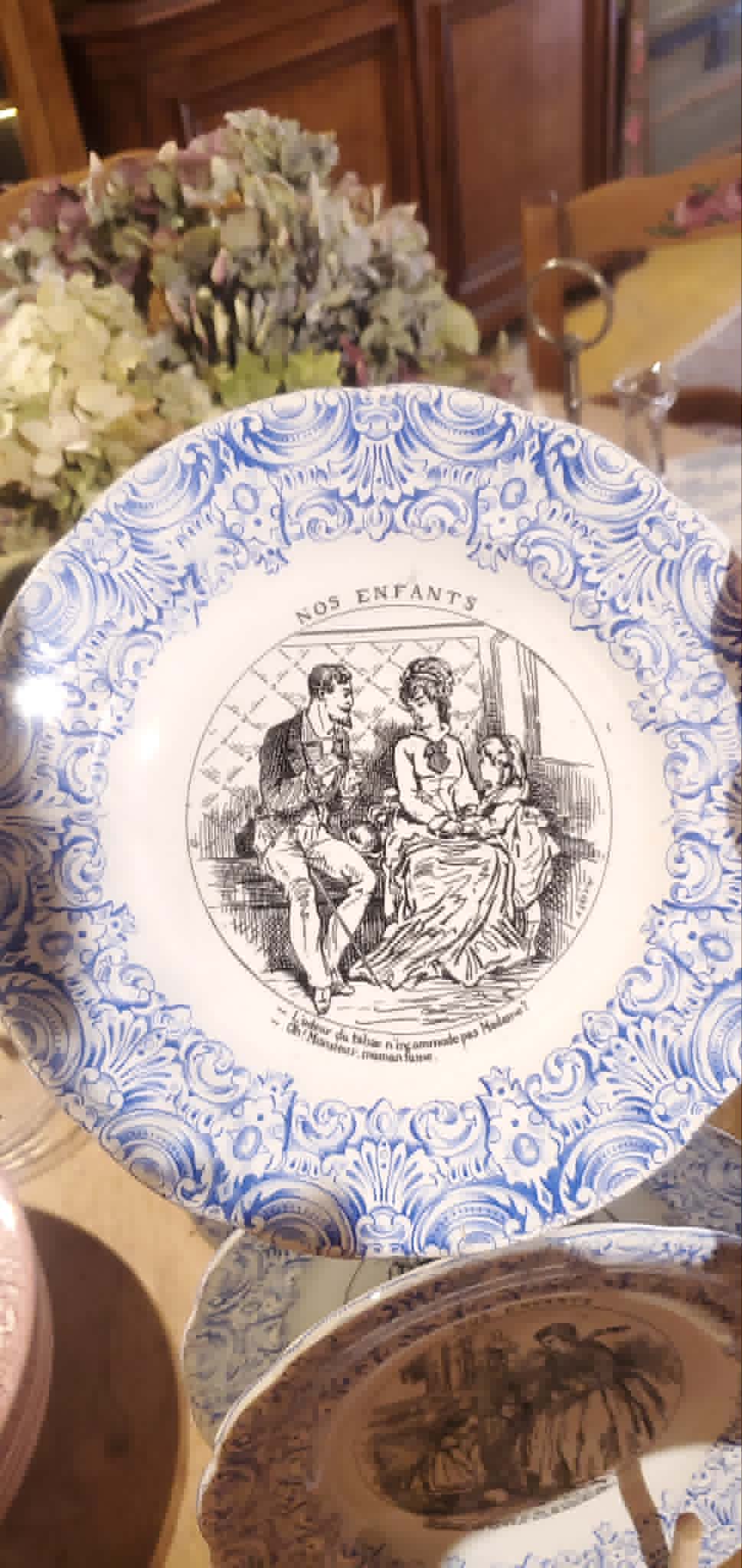 Talking plates from Gien "Our children"