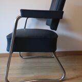 Industrial PULLMAN chair 60 sad vintage blue