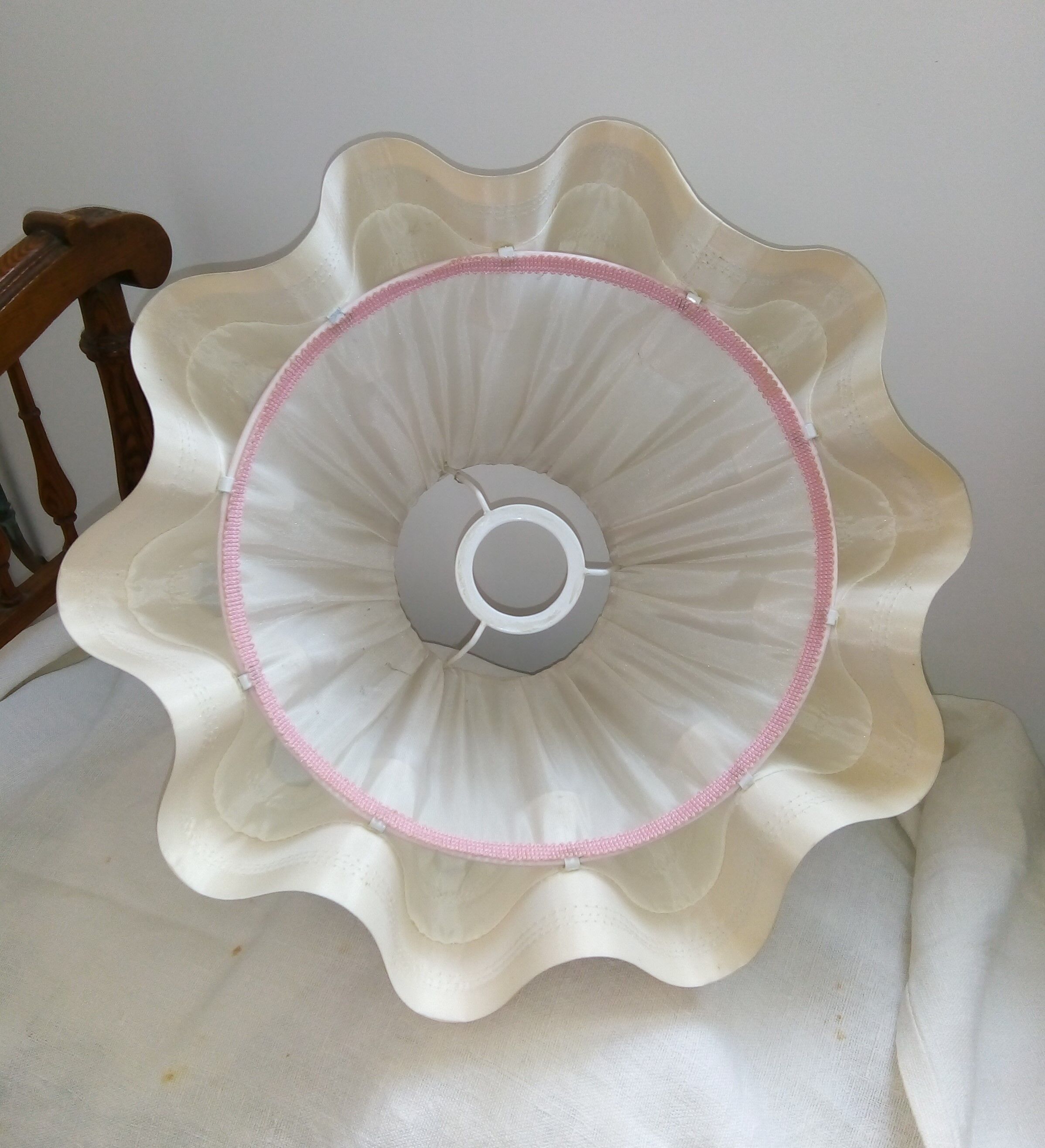 doubled skirted lampshade