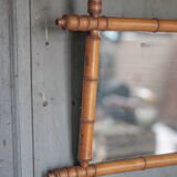Bamboo imitation wood mirror, antique mirror, hanging mirror