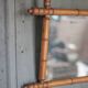 Bamboo imitation wood mirror, antique mirror, hanging mirror