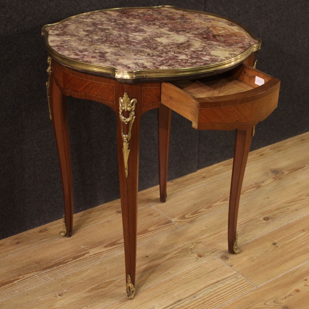 Napoleon III style side table with marble top