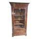 19th Century Walnut Library Display Cabinet with 1 Door