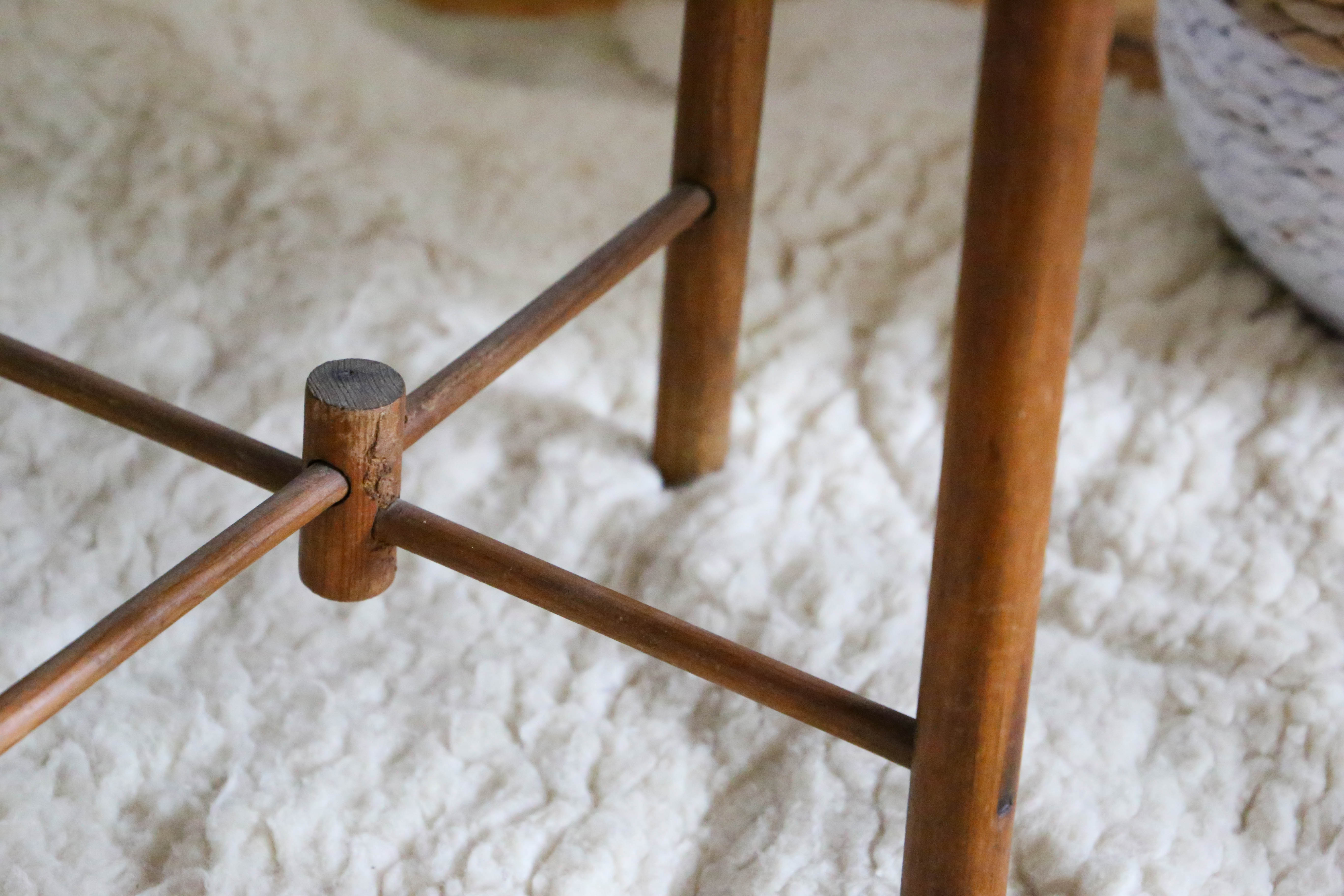 Rustic wooden side table, vintage