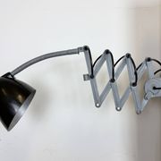 Grey Industrial Scissor Wall Lamp from Elektroinstala, 1960s