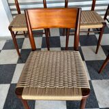 Set of 5 chairs from the 50s designed by Georg Leowald