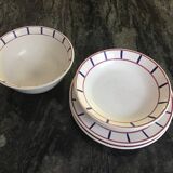 Assiettes et saladier décor basque
