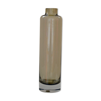 Vase en verre fumé vintage années 1970
