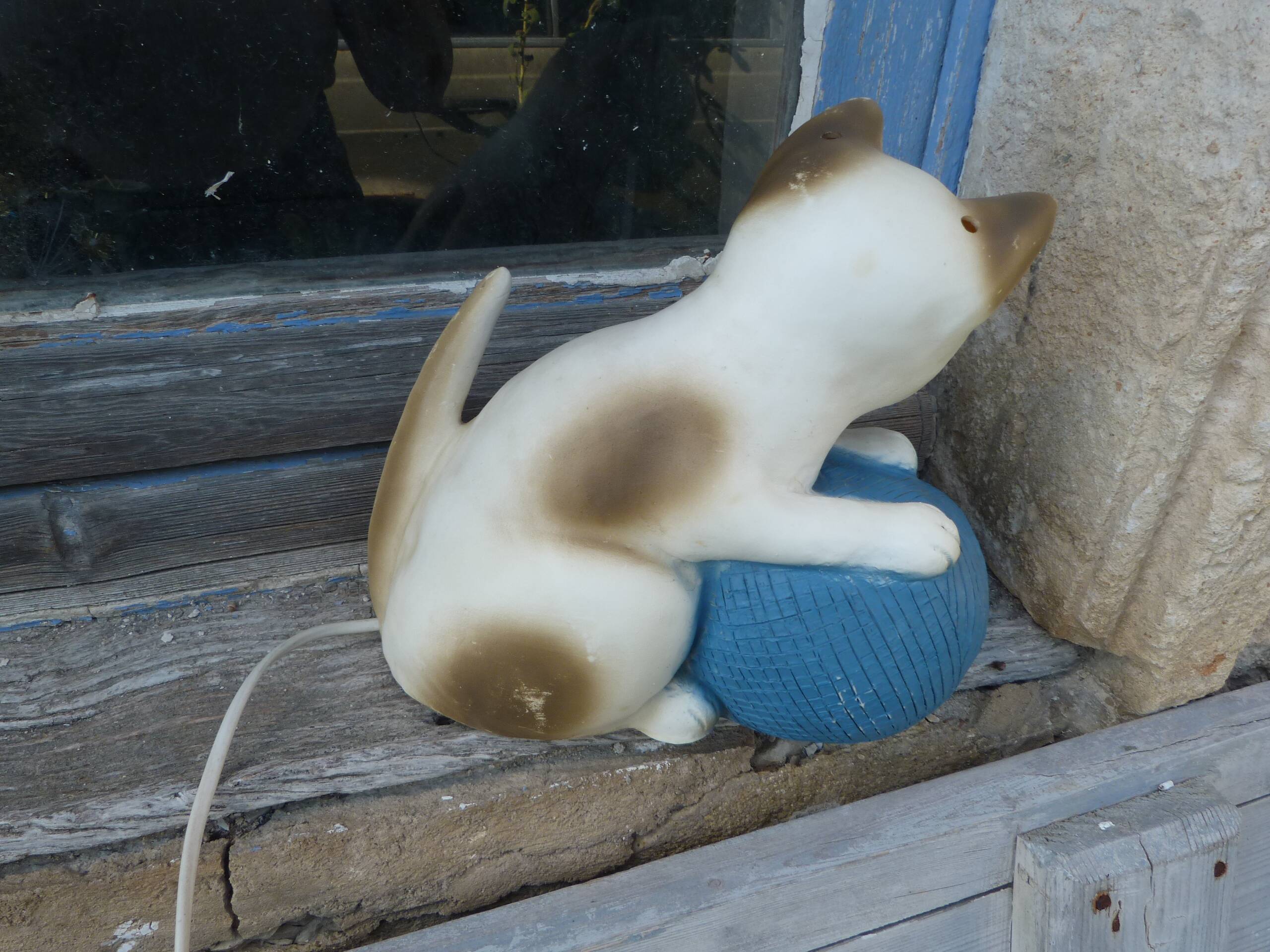 Lampe de chevet enfant Vintage Allemagne  chat avec balle