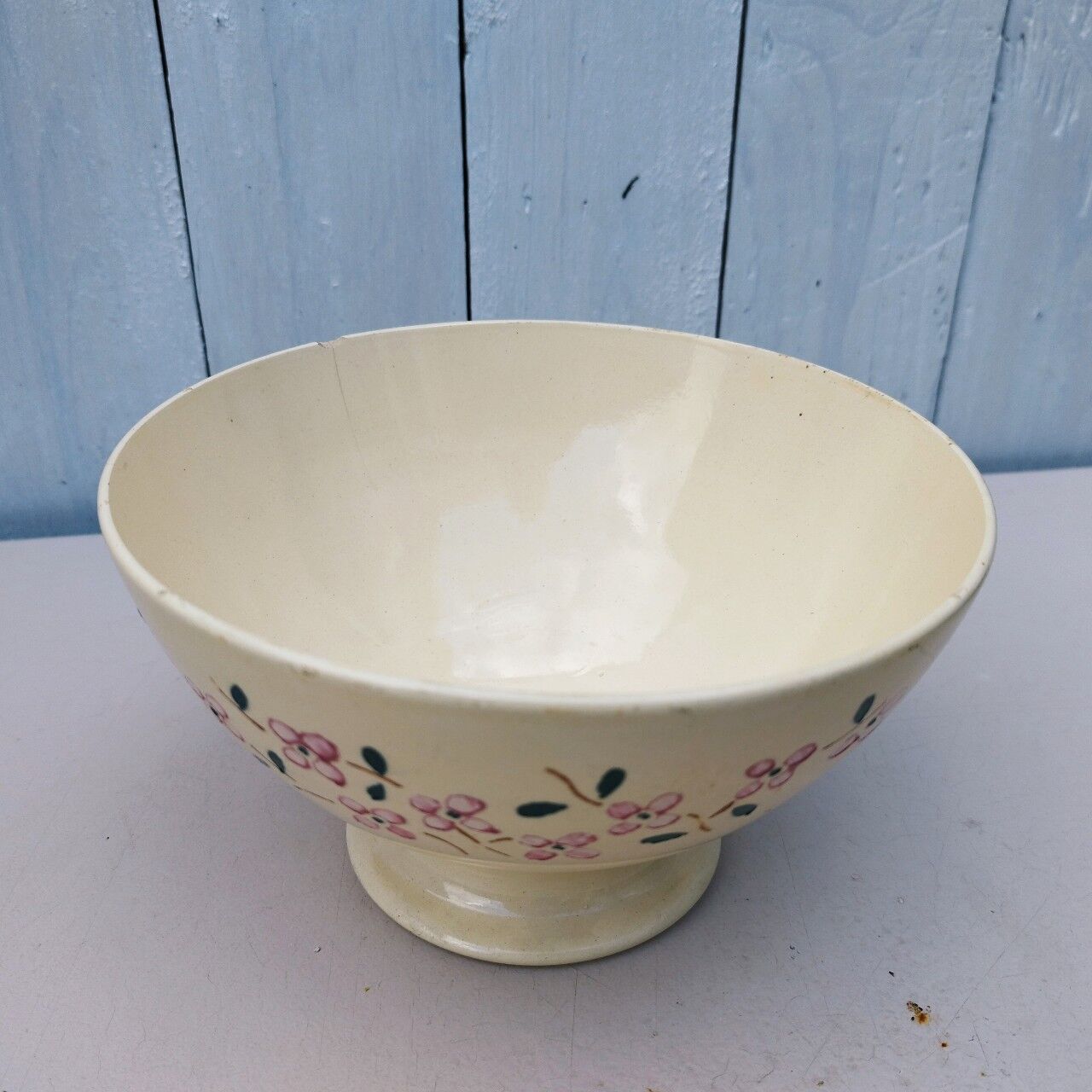 Earthenware bowl luneville vintage 18cm diameter