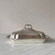 Antique silver butter dish with lid