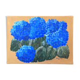 Table blue hydrangeas